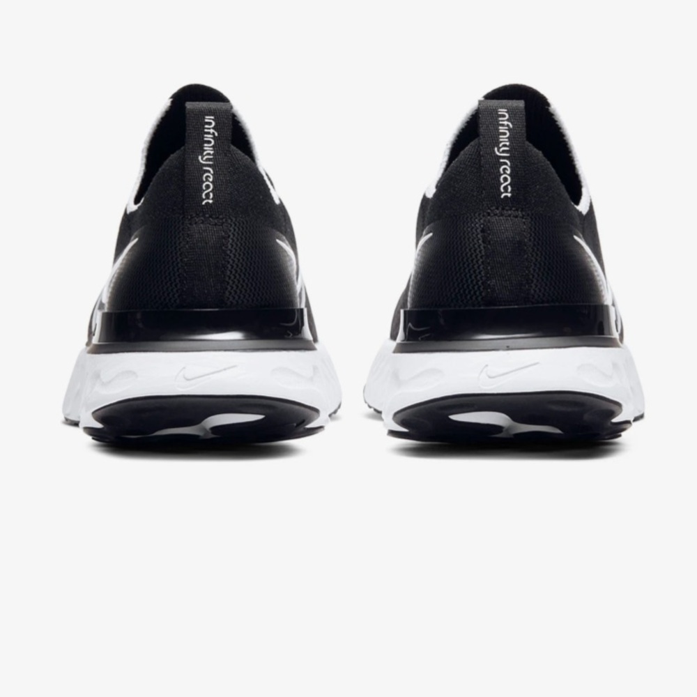 Nike React Infinity Run Sneakers in Black and White - Picture 2 of 6